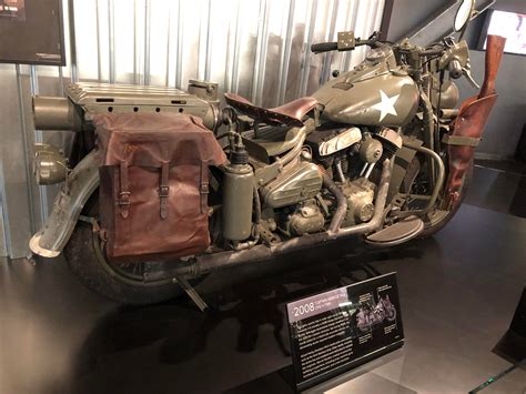 The original motorcycle used in Captain America: The First Avenger at the Harley-Davidson Museum ...