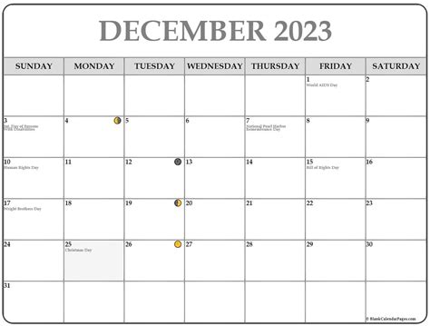 December Full Moon Calendar - Goldi Karalee