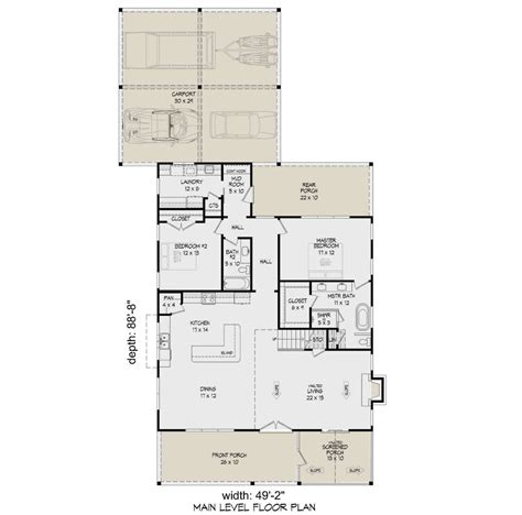 Modern Farmhouse Plan: 2,750 Square Feet, 4 Bedrooms, 3 Bathrooms - 940 ...