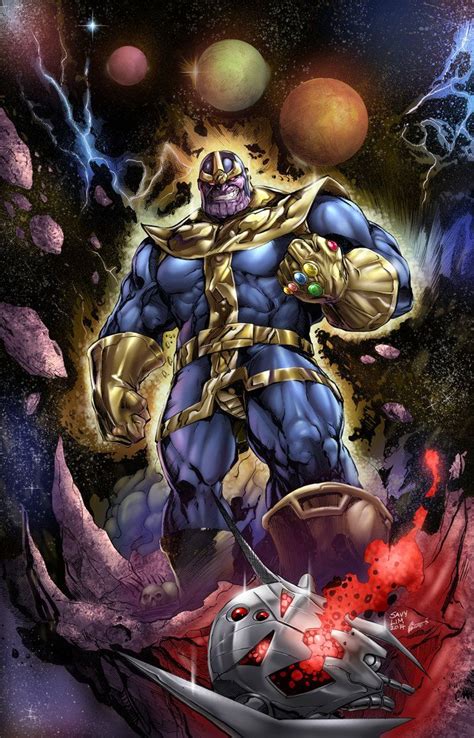 #Thanos #Fan #Art. (Thanos colors) By: Aladecuervo. ÅWESOMENESS ...