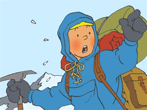 Tintin endorses the blue smock hooded parka. | Tintin, Tibet, Comic ...