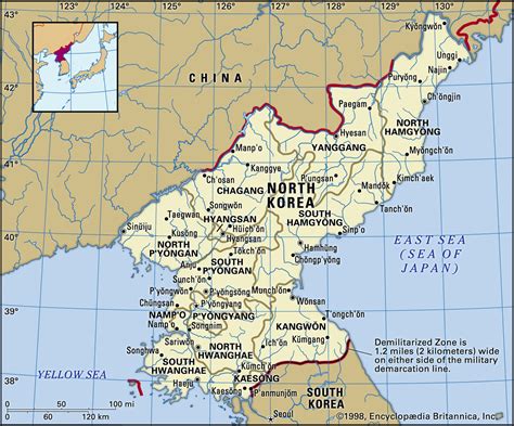 North Korean Border Map