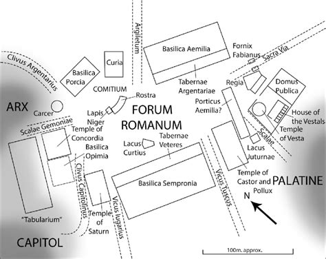 Sketch map of the Forum Romanum, c. 60 B.C. | Download Scientific Diagram