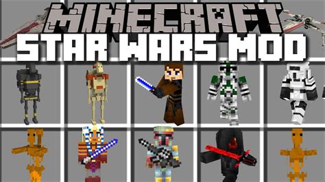 Minecraft STAR WARS MOD / FIGHT AND SURVIVE DARTH VADER LIGHTSABERS!! Minecraft Mods - YouTube