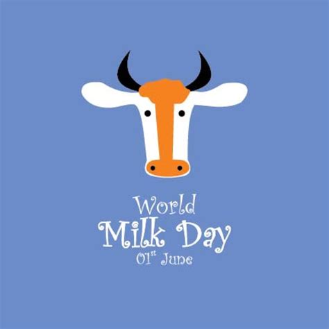 Vector illustration for happy milk day with cow icon, fresh world milk ...