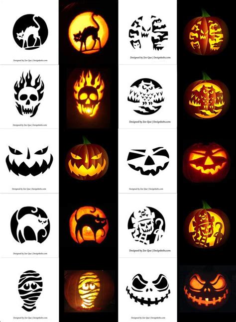 Free Scary Pumpkin Patterns Just Because These Pumpkin Carving Patterns ...