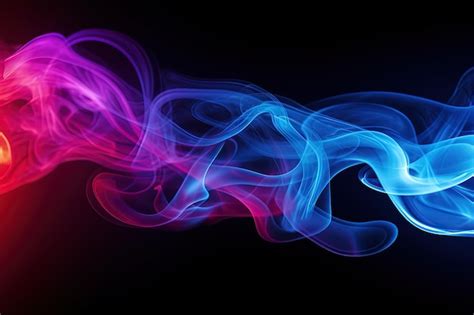 Premium AI Image | Vibrant smoke against black backdrop Black brick ...