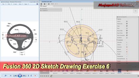 Fusion 360 2D Sketch Drawing | Practice Tutorial | Exercise 6 - YouTube