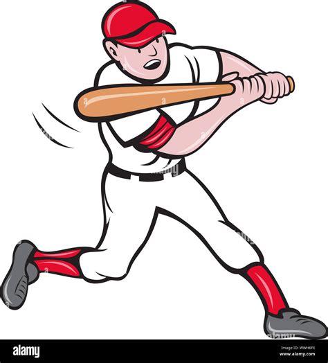 Baseball player batting cartoon hi-res stock photography and images - Alamy