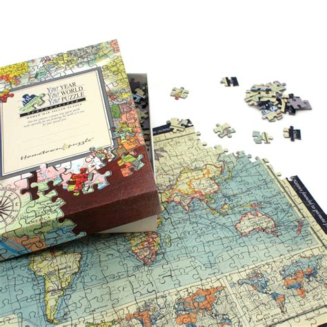 Historical World Map Personalized Jigsaw Puzzle – Butler and Hill