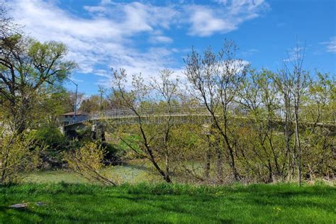 Bridge Over the Nith River stock image. Image of budding - 217747087