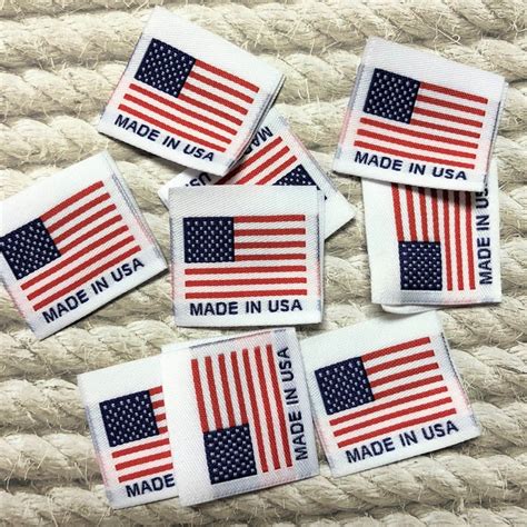 100 X Made in USA American Flag Labels - Etsy