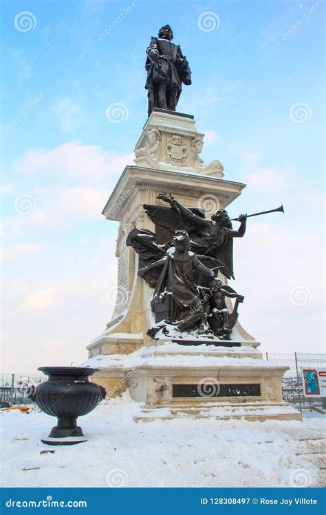 Samuel Champlain Statue On Pedestal Stock Photo | CartoonDealer.com #142823568