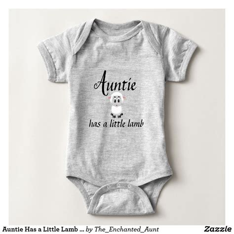 Auntie Little Lamb Niece Nephew Newborn Cute Baby Bodysuit | Zazzle | Lustige baby shirts, Baby ...