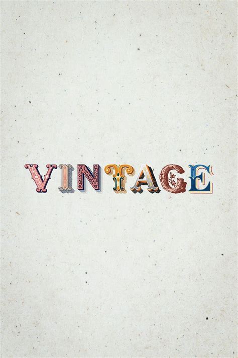 Vintage word vintage victorian typography lettering | free image by ...