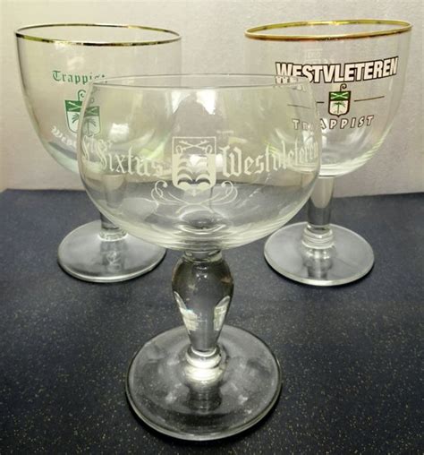 Westvleteren - 3 different rare vintage beer glasses - Catawiki