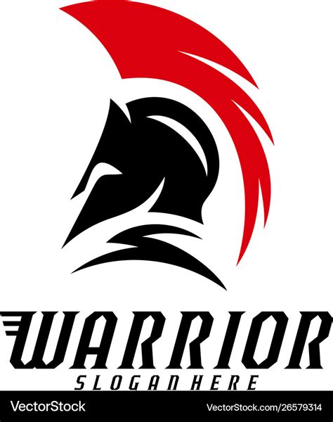 Spartan warrior logo design warriors sport team Vector Image