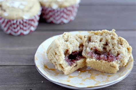 Peanut Butter & Jelly Oat Muffins - Delicious Little Bites