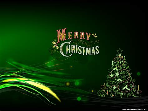 Green Merry Christmas wallpaper - Free Desktop Wallpaper