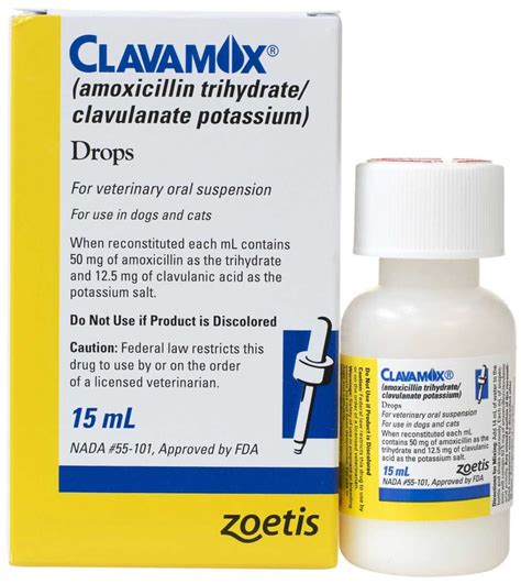 Clavamox (Amoxicillin/Clavulanate) Drops 15ml