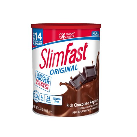 SlimFast Original Meal Replacement Shake Mix, Rich Milk Chocolate, 12.83 Oz - Walmart.com