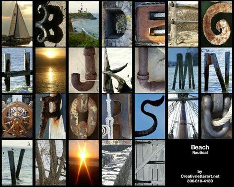 Beach Themed Letters Alphabet Photography Letters, Letter Photography, Picture Letters, Collage ...