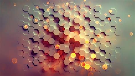 3840x1600px | free download | HD wallpaper: 3d, honeycomb, hexagon ...