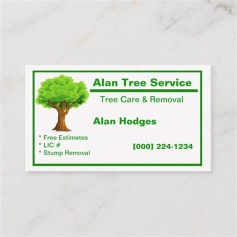 Arborist Business Cards & Profile Cards | Zazzle CA