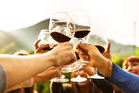 Young adults socializing, drinking wine outdoors | JewishBoston