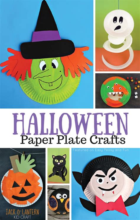 Halloween Paper Plate Crafts for Kids - Easy Peasy and Fun