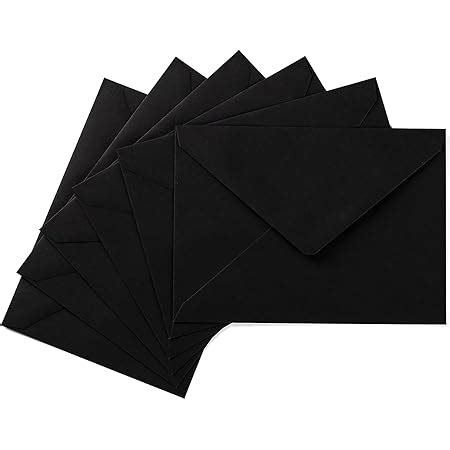 Amazon.com : A7 Envelopes-100 Pack Black Envelopes 5x7 V Flap, Perfect for 5x7 Photo,5X7 Cards ...