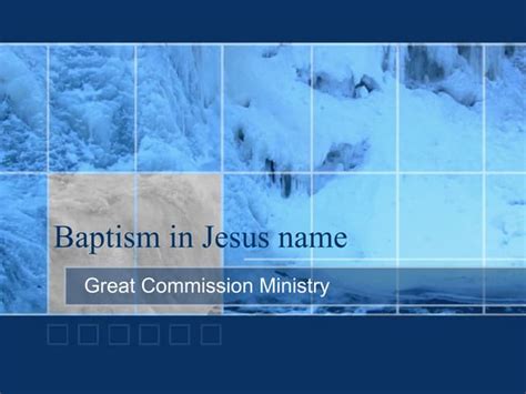 Baptism In Jesus Name | PPT