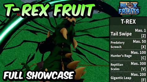 NEW T-Rex Fruit FULL SHOWCASE! | Blox Fruits T-Rex Fruit Full Showcase & Review - YouTube