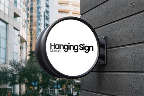 Premium PSD | Hanging Sign Mockup