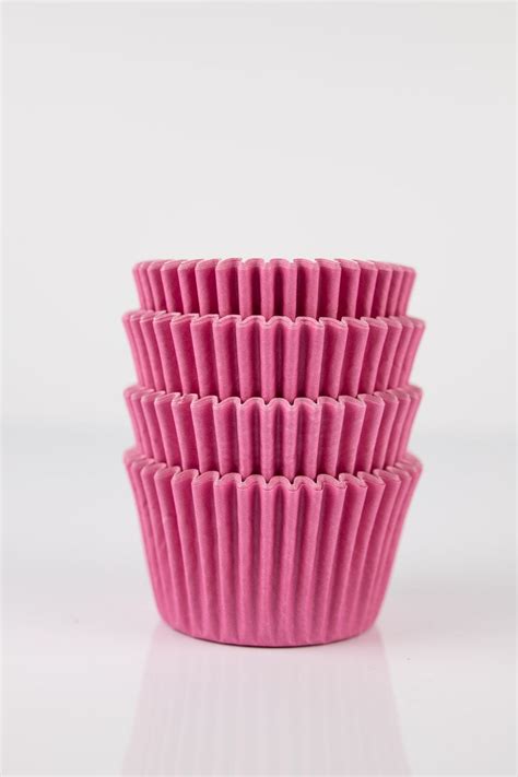 Pink Mini Cupcake Liners Pink Greaseproof Midi Baking Cups 48 Count Pack - Etsy