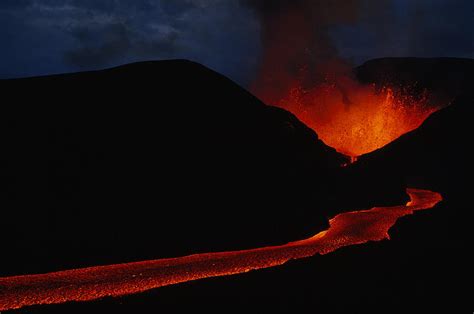 Kimanura Volcano During Eruption Photograph by Chris Johns