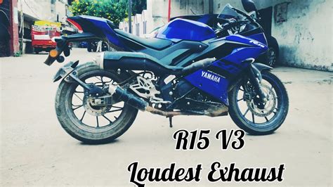 R15 V3 Modified | Loudest Exhaust Note | Back to Stock Exhaust - YouTube