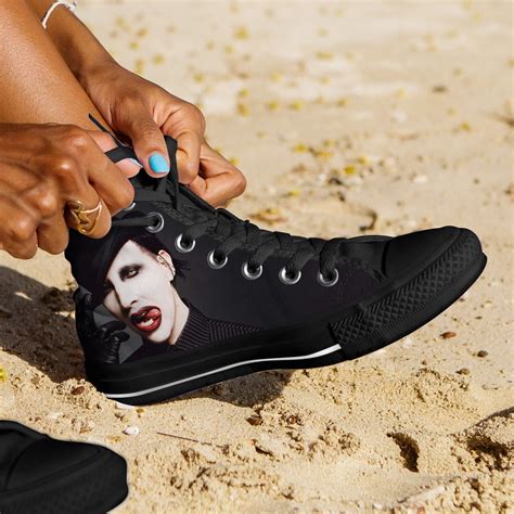 Marilyn Manson Shoes Marilyn Manson Converse Style Shoes | Etsy