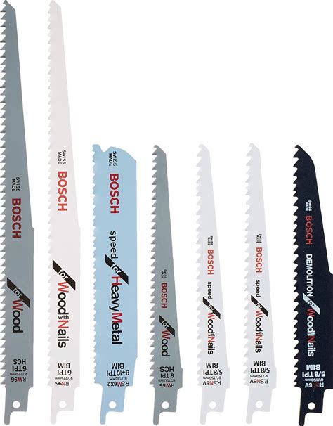 7-Piece BOSCH All-Purpose Reciprocating Saw Blade Set