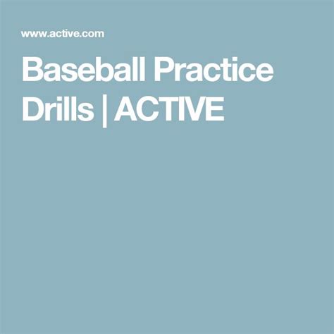 Baseball Practice Drills | Baseball workouts, Baseball, Drill