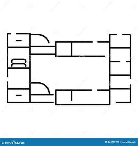 Simple Furniture Floor Plan Outline Vector Illustrati - vrogue.co