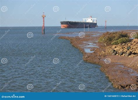 Merchant Ship Entering Port Hedland Pilbara Ports Authority Western ...