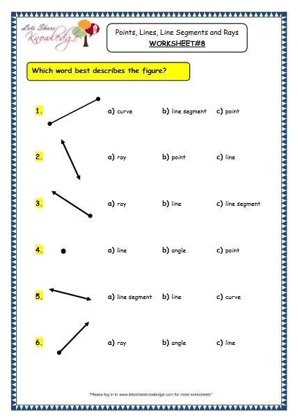 Line Segment Worksheets Grade 4 | Geometry worksheets, 3rd grade math ...