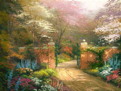 Thomas Kinkade Gate of New Beginnings Art Print for sale ...