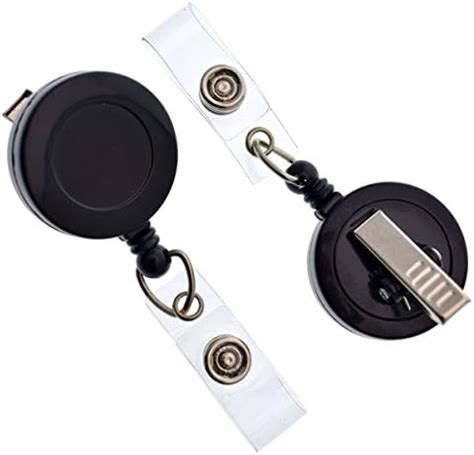 Amazon.com : 10 Pack Retractable ID Name Badge Holder Reels with Swivel Alligator Clip and Vinyl ...