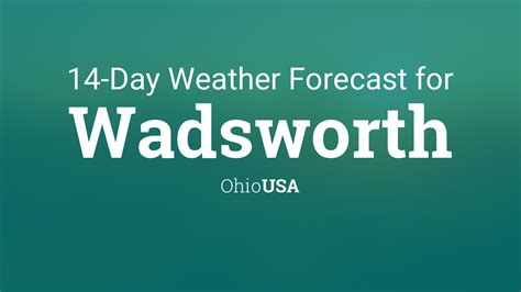 Wadsworth, Ohio, USA 14 day weather forecast