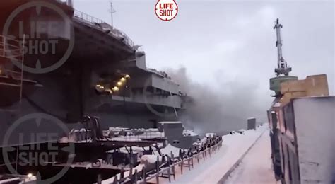 Fire at Russia's Only Aircraft Carrier Kills 1, Injures 12 - The Moscow Times