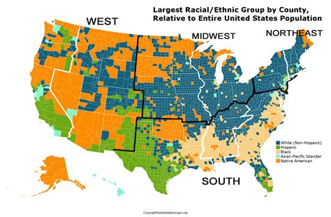 US Ethnicity Map | Ethnicity Map of USA [United States]