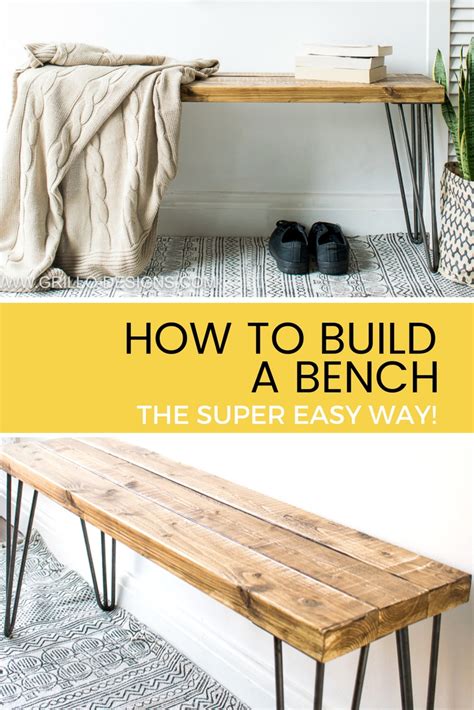 Build a Bench - the super EASY WAY! • Grillo Designs