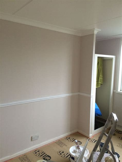 Dulux nutmeg white with white dado rail | Hallway colours, Paint colors for living room, Dado rail